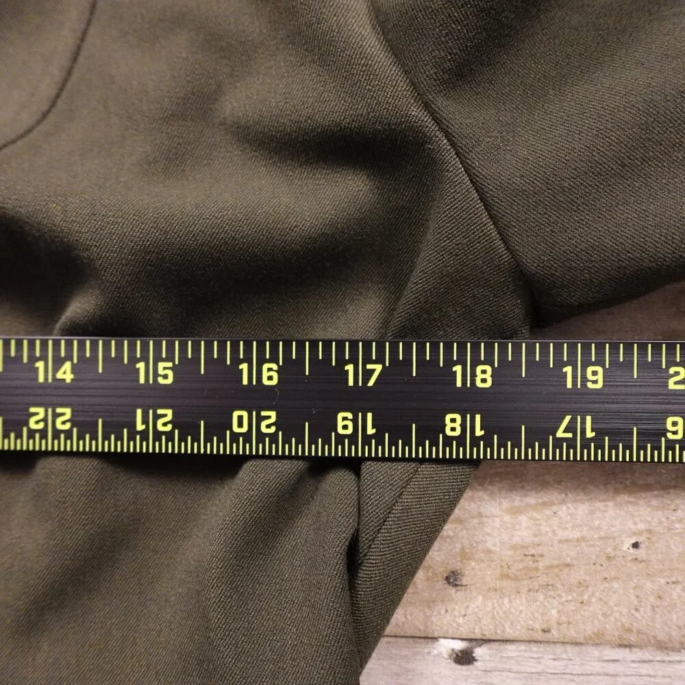 Vertigo‎ Petites Paris Blazer Women’s Size Large Olive Green Tailored Jacket